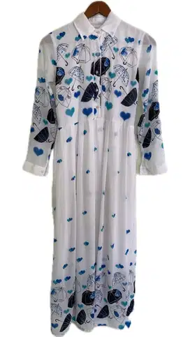 Dress Chiffon Motif Payung dan Hati