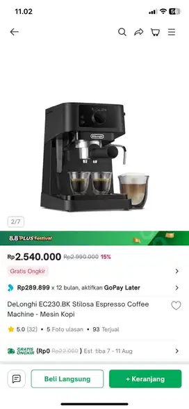 DeLonghi EC230.BK Stilosa Espresso Coffee