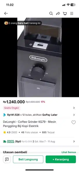 DeLonghi - Coffee Grinder KG79