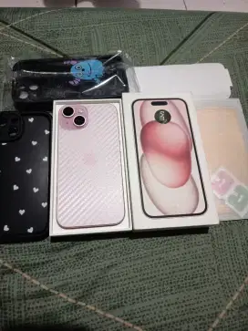 Iphone 15 128gb ibox pink mulus