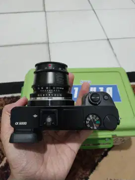 Kamera sony a6000 + Lensa fisheye 7artisan + Flash Godox