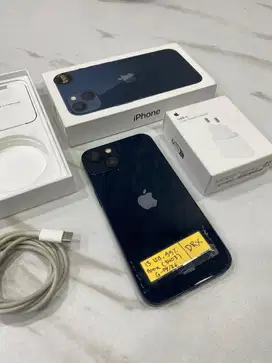 IPHONE 13 128GB BLACK FULLSET IBOX GARANSI ON 2ND