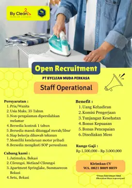 Dibutuhkan Karyawan Laundry