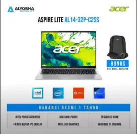 ACER Aspire Lite 14 AL14 32P C2SS Intel N150 Ram 8GB Storage 256GB SSD