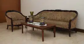 1 SET CLASSIC BROWN SOFA