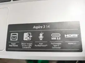 Dijual acer Aspire intel i3-n305 ram 8GB  DDR5 SSD 512GB NVME LayarFHD