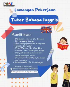 Tutor / Guru Bahasa Inggris