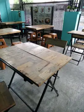 Meja kursi lipat bekas