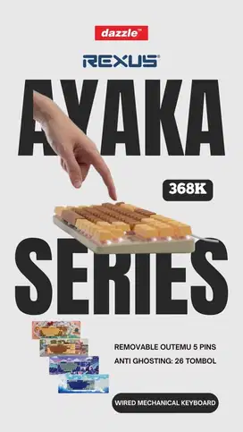 Rexus New Ayaka Series - Bundling Keyboard Gaming TKL & Mousepad