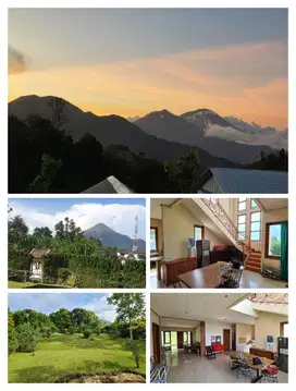 Murah Villa Terawat Banyak Taman Terbuka View Gunung di Puncak Trawas
