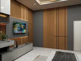 interior desain kitchen set kamar set wardrobe lemari backdrop tv