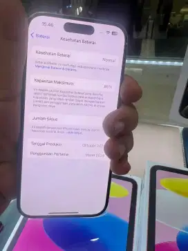 iPhone 15 Pro 256GB BH 88% Ex iBox  (PA/A) Natural,Sangat Mulus 100%,