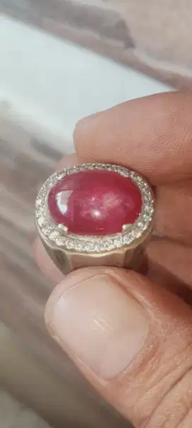 Ruby Africa ring perak luster oke