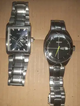 Jual cepat hari ini, 2 buah jam tangan fashion pria DKNY dan GUESS