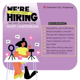 DICARI SEGERA !! HOST LIVE STREAMING FASHION WANITA