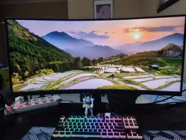 monitor lenovo g34w-30 170hz bagus masih garansi