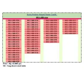 Kartu perdana simpati 4G nomor cantik termurah