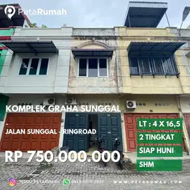 Rumah siap huni komplek graha sunggal jalan sunggal ringroad