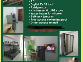Disewakan apartemen Studio semi furnished lt 16 tower A Gunawangsa Tid