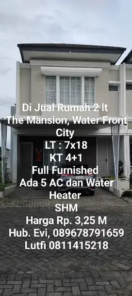Di Jual Rumah di Mansion, Water Front City, Tanjung Bunga