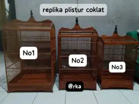 sangkar kotak replika plistur coklat