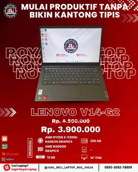 Laptop Lenovo V14-G2 AMD Ryzen 3-5300U RAM 12 GB SSD 256GB
