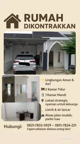Dikontrakan Rumah Rp. 15jt Pertahun