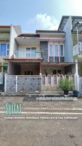 Rumah 3 lantai Modern Full furnished di Sulfat Blimbing Malang