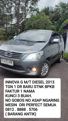 KIJANG INNOVA 2013 G M/T MANUAL DIESEL SOLAR TGN 1 DR BARU NO NGOBOS