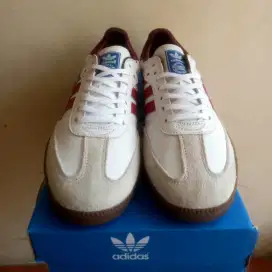 Adidas Samba White Maroon Suede On, Size: 41.5 / 8 ukuran 42 muat