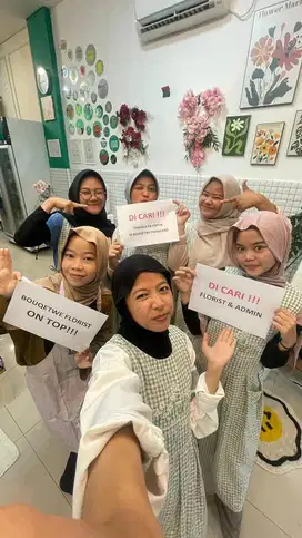 Lowongan kerja Florist , asisten florist & admin