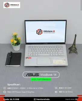 Asus Vivobook 14 A412DA | R5-3500U/8gb/512gb/baklit/fp/14hd
