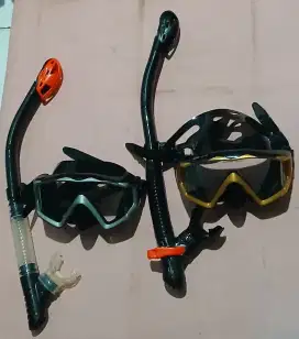 Combo Freediving Mask and Snorkel Frameless Zeepro 1Set Kacamata Selam