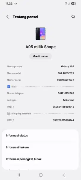 Jual hp samsung