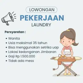 Karyawan laundry di cari