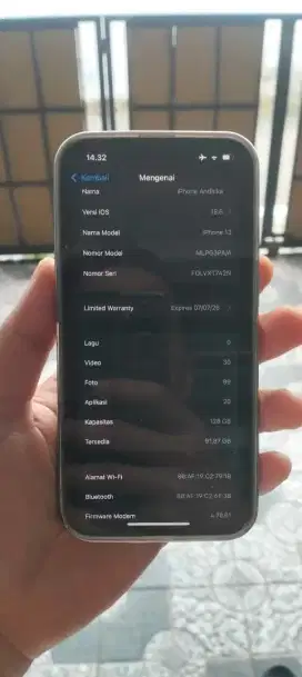 Iphone 13 Starlight 128GB ibox garansi on 2026