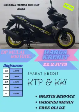 YAMAHA AEROX 155 CON 2022 BISA CASH DAN KREDIT