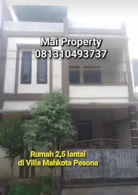 Dijual rumah 2,5 lantai di Villa Mahkota Pesona, Bogor