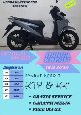 HONDA BEAT ESP CBS ISS 2024 BISA CASH DAN KREDIT