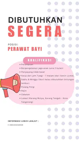 Dicari pengasuh