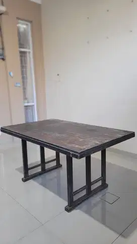 Meja kayu Jati Asli  244 cm x 122 cm Kokoh cocok utk meja Baso dll