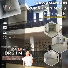Turun Harga! Rumah 2 lt Minimalis Rawamangun – Hanya 2,1 M Nego AC23