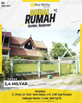 Dijual Rumah Semi Furnish Tengah Kota di Sumber Banjarsari, Solo