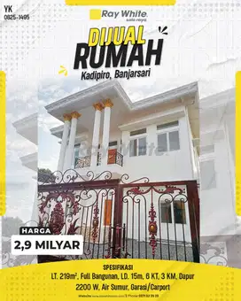Hunian Mewah 2 Lantai di Kadipiro, Banjarsari
