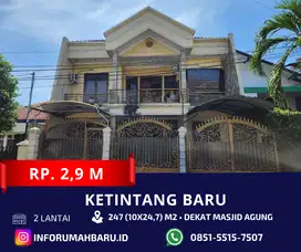 KETINTANG BARU Bawah Pasar ‼️Rumah Lebar 10 dekat Masjid Agung& Polda