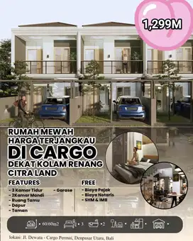 Jual Rumah Tingkat area Citraland cargo terminal ubung denpasar bali