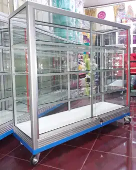 Etalase 1,2Mx1M RODA BESAR Harga Terjangkau