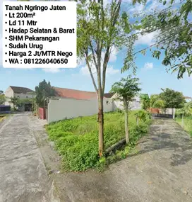 Tanah Area Palur, Ngringo Jaten, Dekat Ke Palur Plasa, UNSA