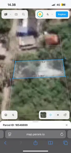 Dijual Cepat Tanah kosong siap bangun terletak di kampial nusa dua