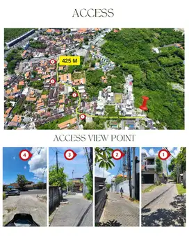 Jual Tanah Luas 300m²/3are dapat View & 2 akses jalan Lokasi Nusa Dua